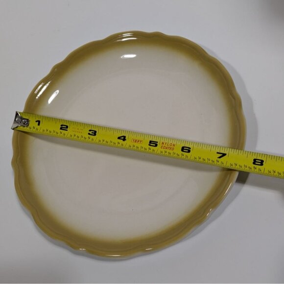 Syracuse China Beige White Side Plate Scalloped Edge Vintage Durable Ceramic - Picture 4 of 6